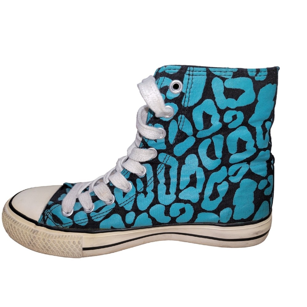 F24 Women's Blue/Black High Top Casual Sneakers Size 8 M - Picture 6 of 12